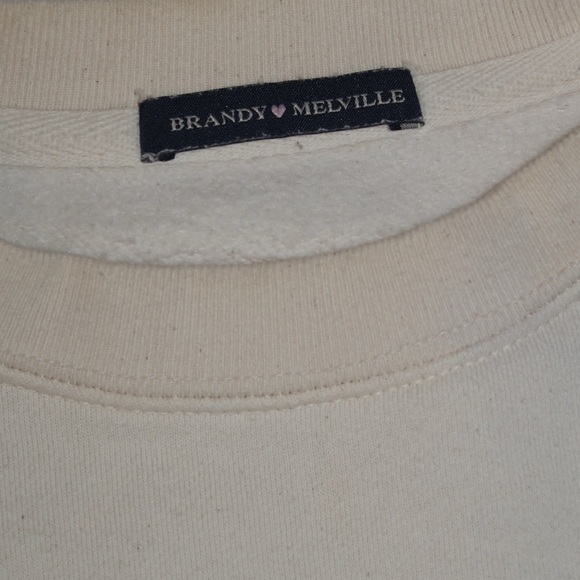 Brandy Melville Men's Beige Crewneck Sweater - Picture 2 of 9